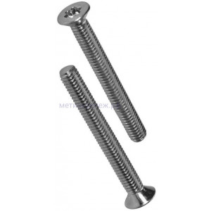 Винт с потайной головкой и шлицем TORX ISO 14581 (DIN 965), нержавеющая сталь А4