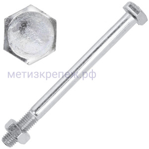 Болт шестигранный М30х100 DIN 601, оцинкованная сталь