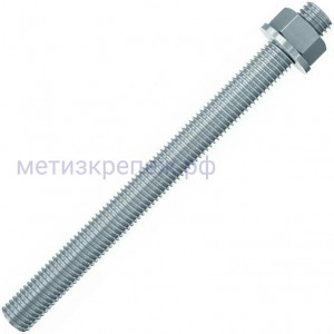 Шпилька резьбовая анкерная G M12х1000 мм HDG Fischer 561534, класс прочности 8.8, горячий цинк