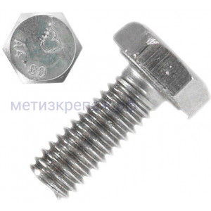Болт шестигранный М6х100 DIN 933, нержавеющая сталь А4-80