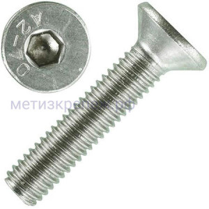 Винт потай с внутренним шестигранником DIN 7991 М16х25 нержавеющая сталь А2