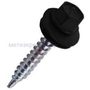 Саморез кровельный со сверлом 5,5х32 RAL 9005 черный