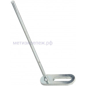 Крючок прямой 120 мм Gah Alberts 805630, оцинкованная сталь