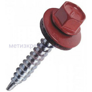 Саморез кровельный со сверлом 4,8х35 RAL 3009 красный