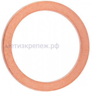 Кольцо уплотнительное 23х28х1 DIN 7603 форма A, медь (10 шт)