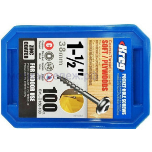 Набор саморезов (шурупов) 100 шт Kreg 1-1/2" (38 мм) SML-C150-100-INT