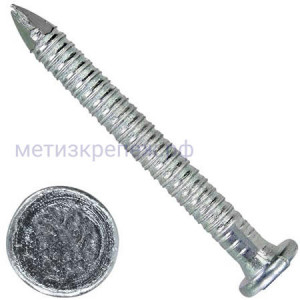 Гвозди ершеные с конической головкой 3,1х80, 1кг (оцинкованные)