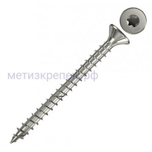 Саморез с потайной головкой и полной резьбой 3,0х20 мм Fischer FPF-ST A4F 657266, нержавеющая сталь А4 (200 шт)