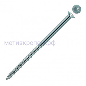 Саморез 7х105 Т с потайной головой и шлицем TORX Fischer 89172, оцинкованная сталь
