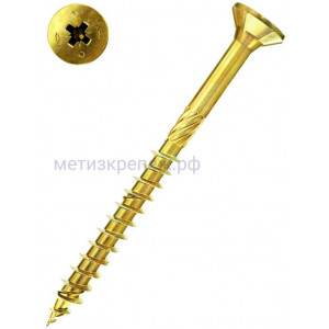 Саморез потай 6х160 мм Fischer FPF-SZ YZP 653984, неполная резьба, желтый цинк (5 шт)