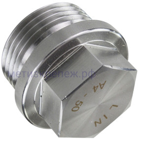 Пробка-заглушка G 1/2" с шестигранной головкой и фланцем DIN 910, нержавеющая сталь А4