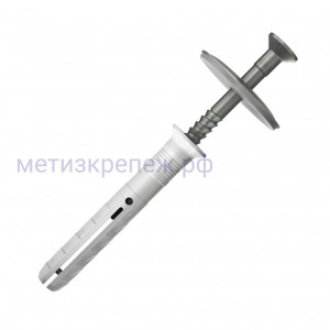 Дюбель-гвоздь Fischer N 6x40/10 S D с изолированной шайбой 50367, нержавеющая сталь А2
