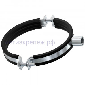 Хомут для тяжелых труб 26-30 мм (3/4") Fischer FRSM с дюймовой резьбой 535498, оцинкованная сталь