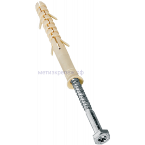 Фасадный дюбель с шурупом Sormat KAT N 10х115 (HEX)