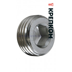 Пробка (заглушка) с дюймовой резьбой R 3/4" DIN 906, нержавеющая сталь А4