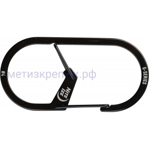 Карабин двухкамерный Nite Ize G-Biner GS4-01-R6, черный, размер 4