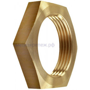 Гайка трубная G1 1/2" под ключ SW=60 DIN 431, латунь