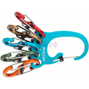 Набор карабинов с блокировкой Nite Ize BigFoot Locker KeyRack KLKBFA-03-R6
