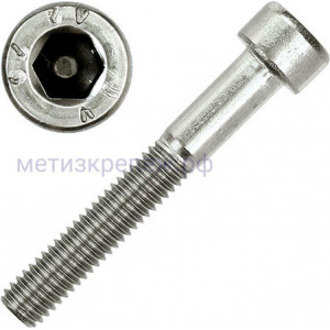 Винт с цилиндрической головкой и внутренним шестигранником М10х60 DIN 912, нержавеющая сталь А2