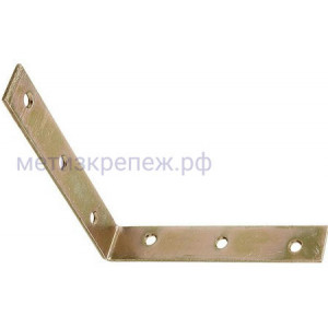 Уголок крепежный мебельный 125х125х22 мм GAH ALBERTS 332402, желтый цинк