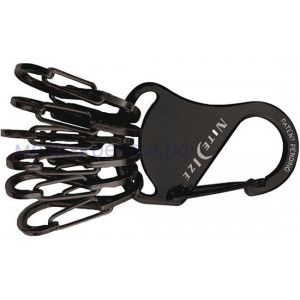 Набор карабинов Nite Ize KeyRack Steel KRS-03-01, 6 шт (черные)