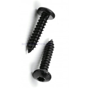 Саморез с полукруглой головкой и шлицем TORX ISO 14585 (DIN 7981) форма C, черный цинк A2-S