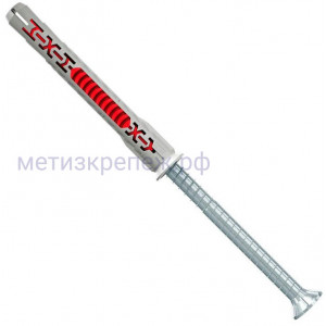 Дюбель фасадный DUOXpand 10x120 T Fischer 562187 с потайным шурупом, оцинкованная сталь, 4 шт в блистере