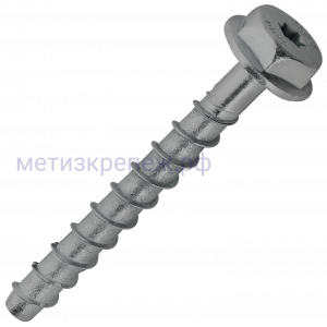 Шуруп по бетону S-CSA HEX 8х100/35/50 ML Sormat со шлицем TORX 9640071425, покрытие мульти