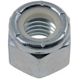 Гайка дюймовая 5/8"-18 UNF с нейлоновой вставкой DIN 985 (NE series), оцинкованная сталь