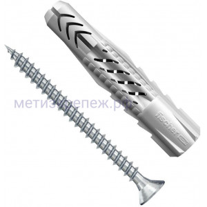 Универсальный дюбель UХ 6х50 S с потайным шурупом Fischer 090872, нейлон, 10 шт в блистере