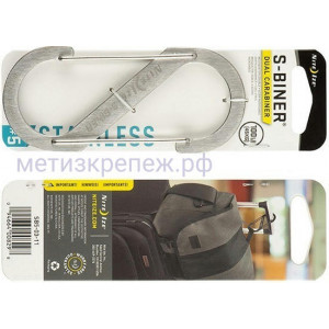 Карабин нержавеющий универсальный Nite Ize S-Biner SB5-03-11, размер 5 (серебристый)