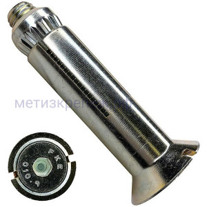 Анкер-болт с потайной головкой М8х70/45 (08-2) Lindapter Hollo-Bolt Flush Fit HBFF 82031, оцинкованный