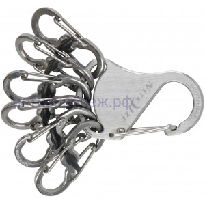 Набор карабинов Nite Ize Key Rack Locker KLK-11-R3, нержавеющая сталь