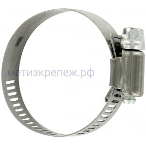 Хомут червячный 80-100 мм / 12 мм, нержавеющая сталь W5