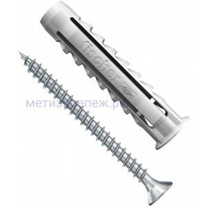 Дюбель SX 8x40 S/20 Fischer 070022 с кромкой и потайным шурупом, нейлон