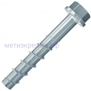 Шуруп по бетону 14х150 85/65/35 Fischer FBS II US c шестигранной головкой 536878, оцинкованная сталь