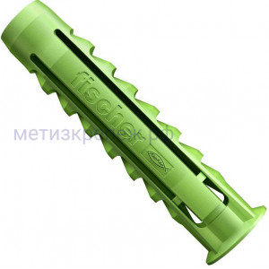 Дюбель SX Green 5x25 Fischer 532712 с кромкой, зелёный нейлон, 50 шт в блистере