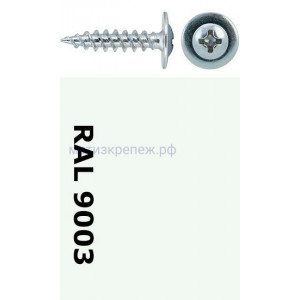 Саморез-клоп острый 4,2х32 окрашенный, RAL 9003 (сигнальный белый)