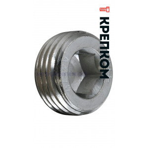 Пробка (заглушка) с дюймовой резьбой R1 1/4" DIN 906, нержавеющая сталь А4